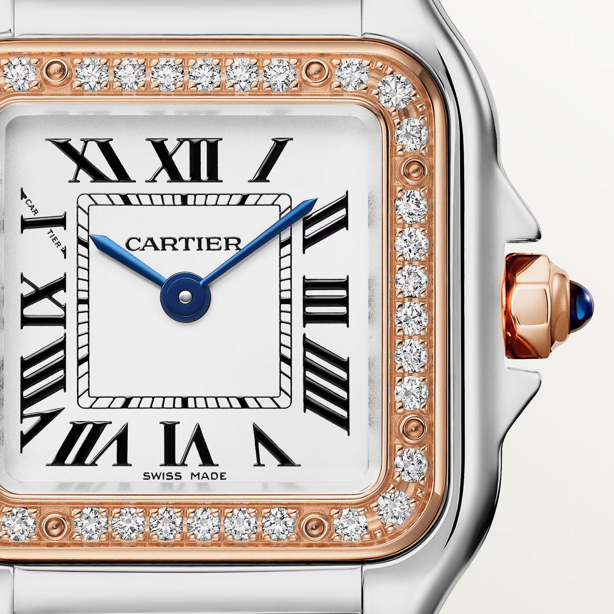 Cartieer Panthère de Cartieer Two-Tone Rose Gold Diamond Bezel Watch