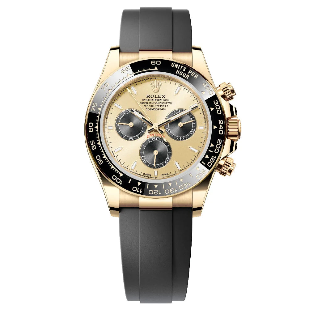 Rolx Cosmograph Daytona 40 Yellow Gold, Champagne Dial, Oysterflex Bracelet