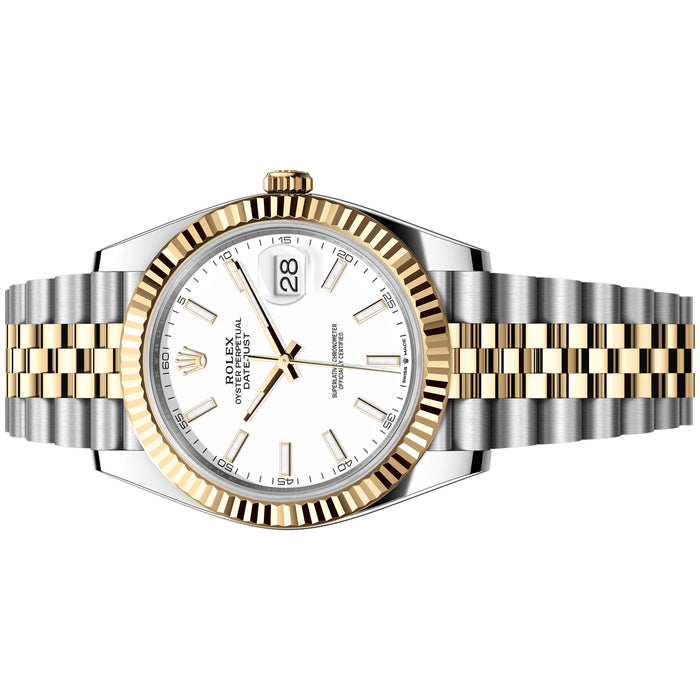 Rolx Datejust 41 Two-Tone Jubilee — White Dial