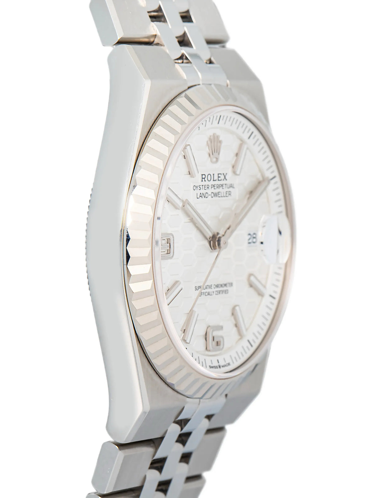 Rolx Land-Dweller 40 in White Rolesor