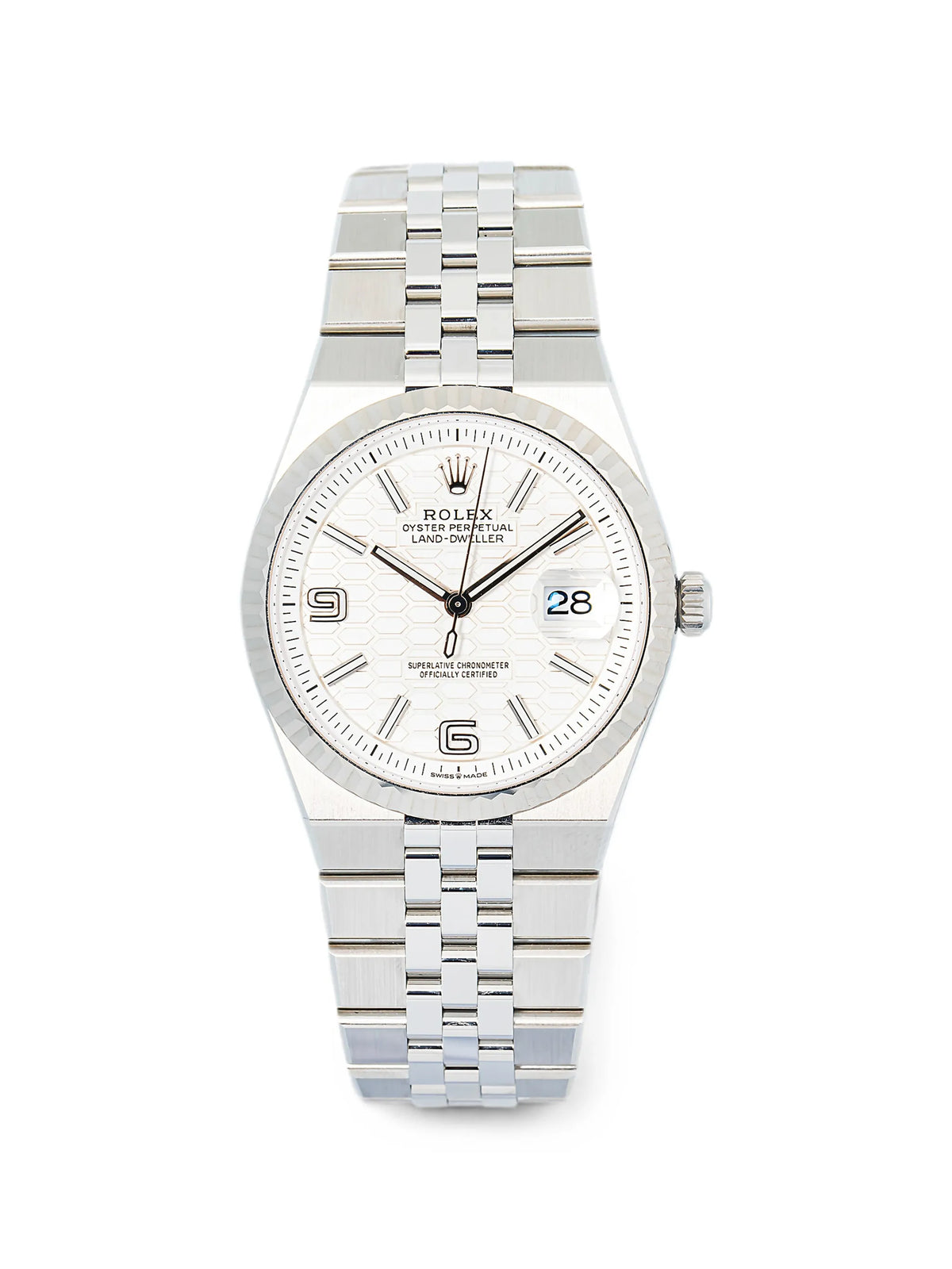 Rolx Land-Dweller 40 in White Rolesor