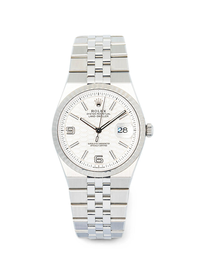 Rolx Land-Dweller 40 in White Rolesor