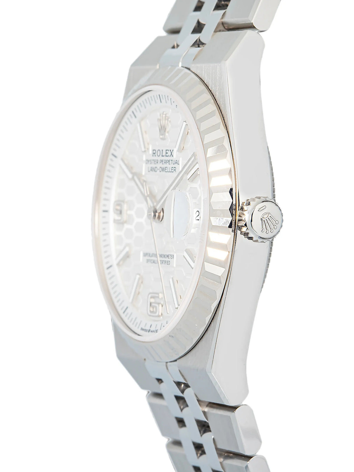 Rolx Land-Dweller 40 in White Rolesor