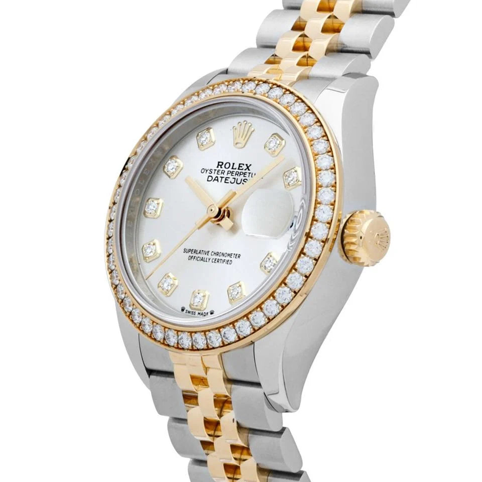 Rolx Lady-Datejust Two-Tone Diamond Bezel Mother-of-Pearl Watch