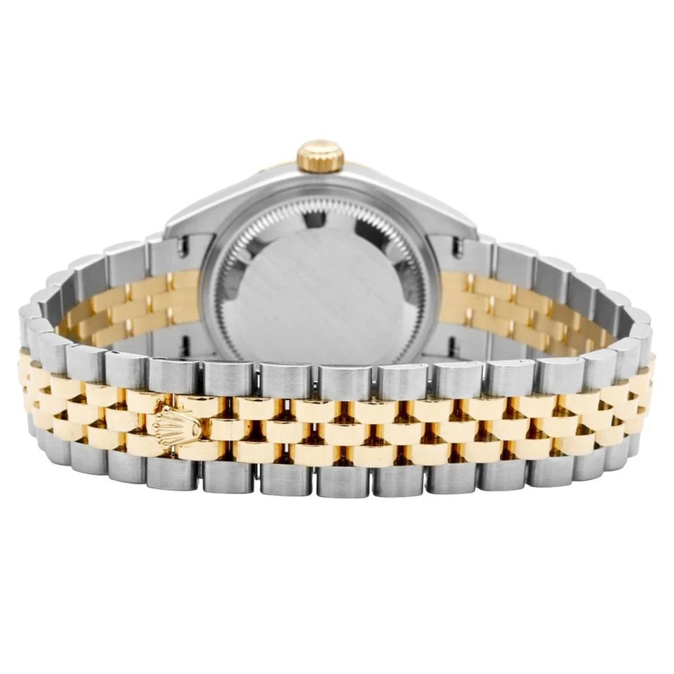 Rolx Lady-Datejust Two-Tone Diamond Bezel Mother-of-Pearl Watch