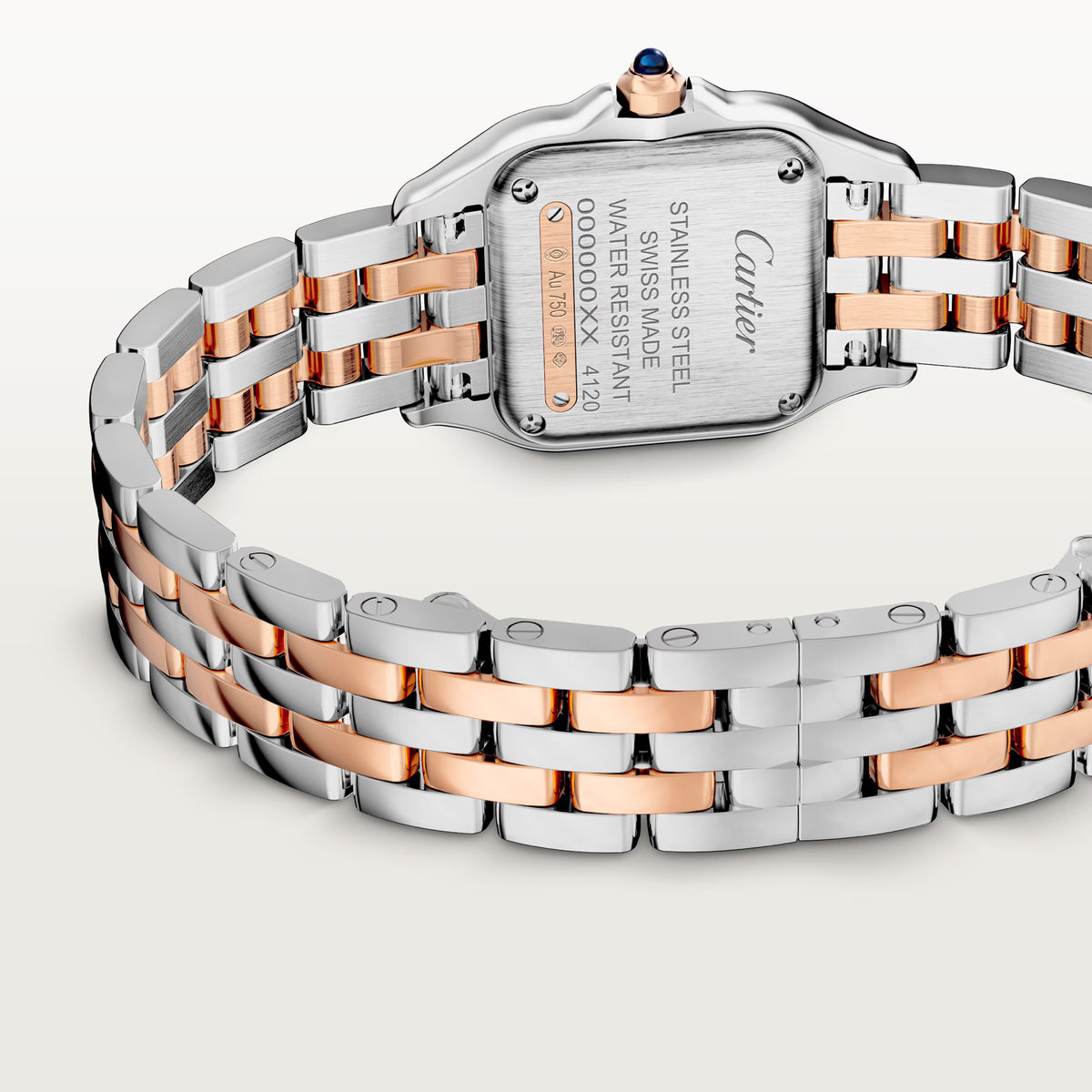 Cartieer Panthère de Cartieer Two-Tone Rose Gold Diamond Bezel Watch