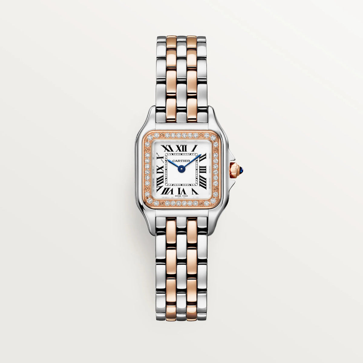 Cartieer Panthère de Cartieer Two-Tone Rose Gold Diamond Bezel Watch