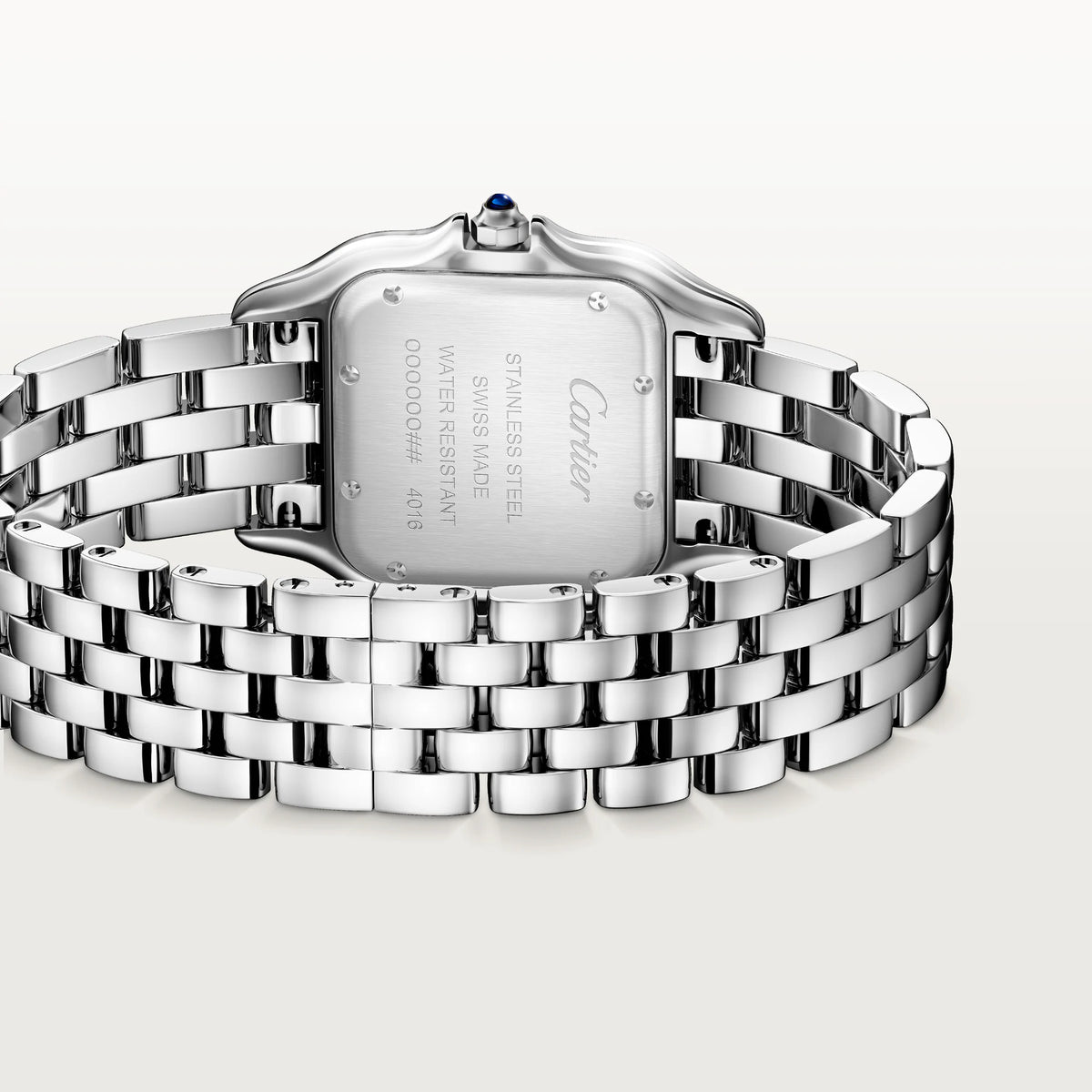 Cartieer Panthère de Cartieer Stainless Steel Diamond Bezel Watch