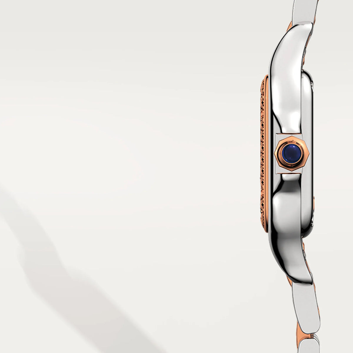 Cartieer Panthère de Cartieer Two-Tone Rose Gold Diamond Bezel Watch