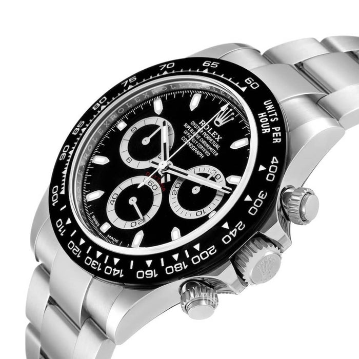 Rolx Cosmograph Daytona Stainless Steel Black Dial Watch