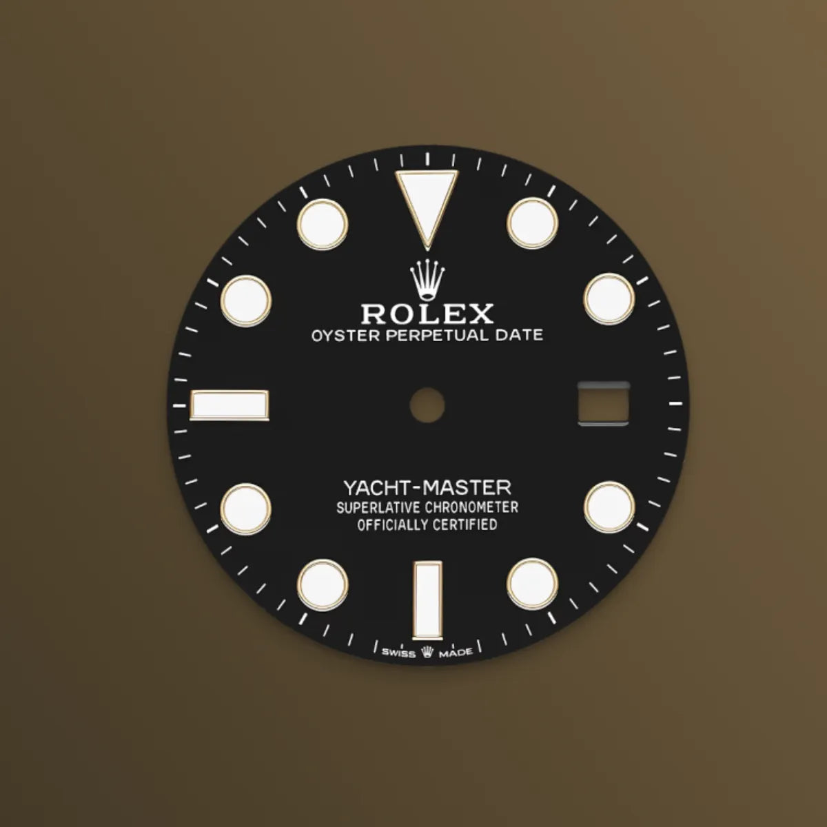 Rolx Yacht-Master Yellow Gold Black Dial Oysterflex Watch