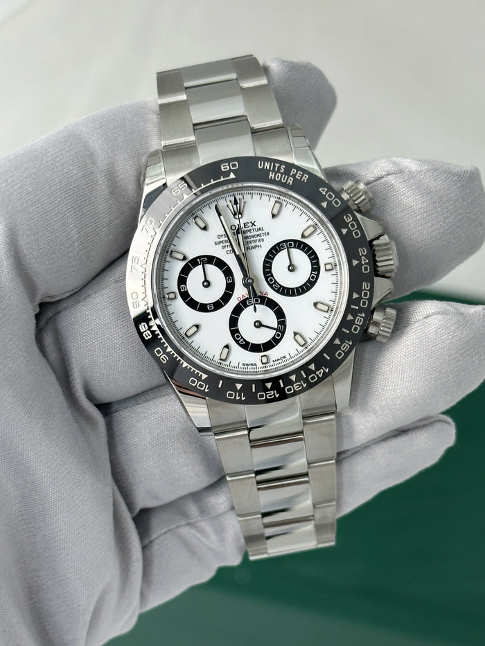 Rolx Cosmograph Daytona Stainless Steel White Dial Watch