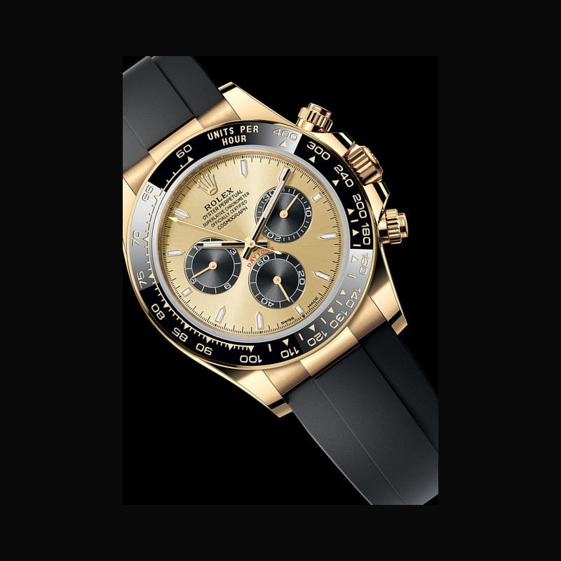 Rolx Cosmograph Daytona 40 Yellow Gold, Champagne Dial, Oysterflex Bracelet