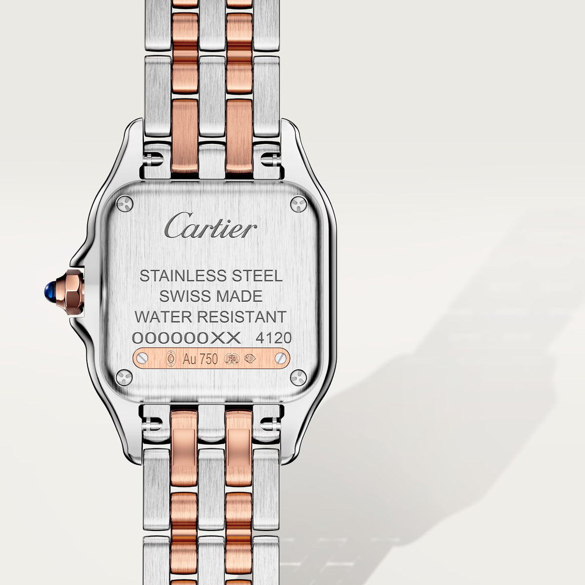 Cartieer Panthère de Cartieer Two-Tone Rose Gold Diamond Bezel Watch