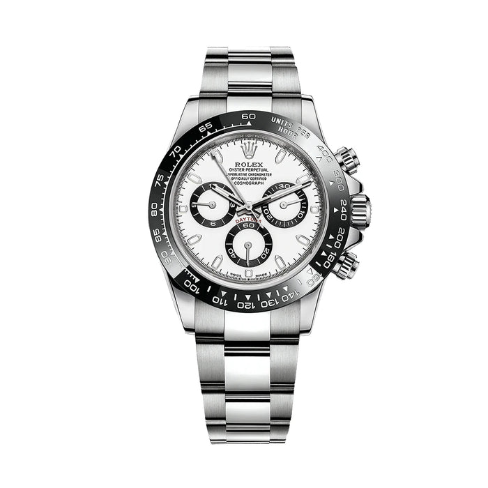 Rolx Cosmograph Daytona Stainless Steel White Dial Watch